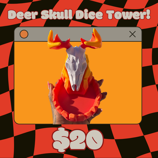 Deer Skull Dice Tower Sunset