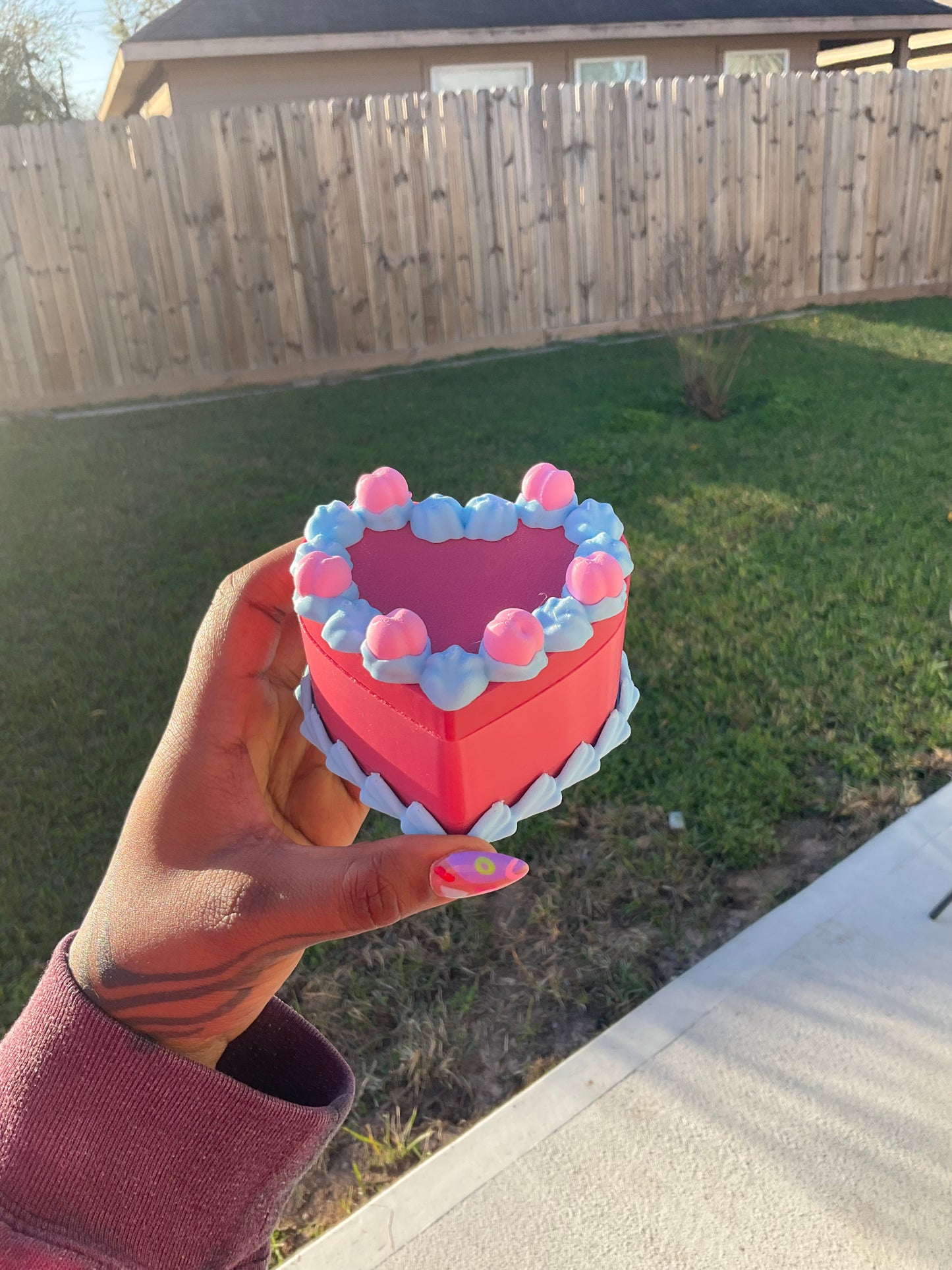 Heart Cake Shaped Dice Box!