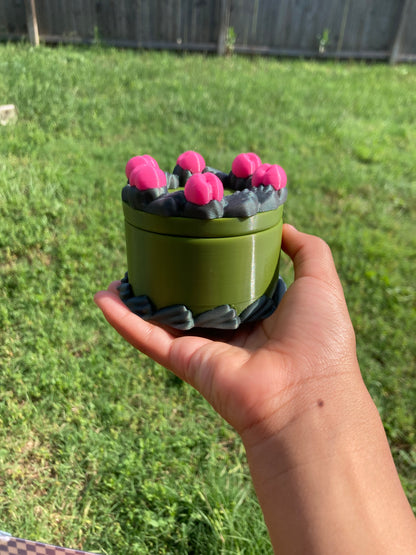 Round Cake Shaped Dice Box! 🎂 summer green