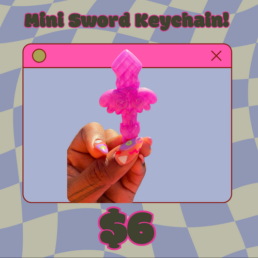 Mini Sword Keychain 🗡️ Jello Purple