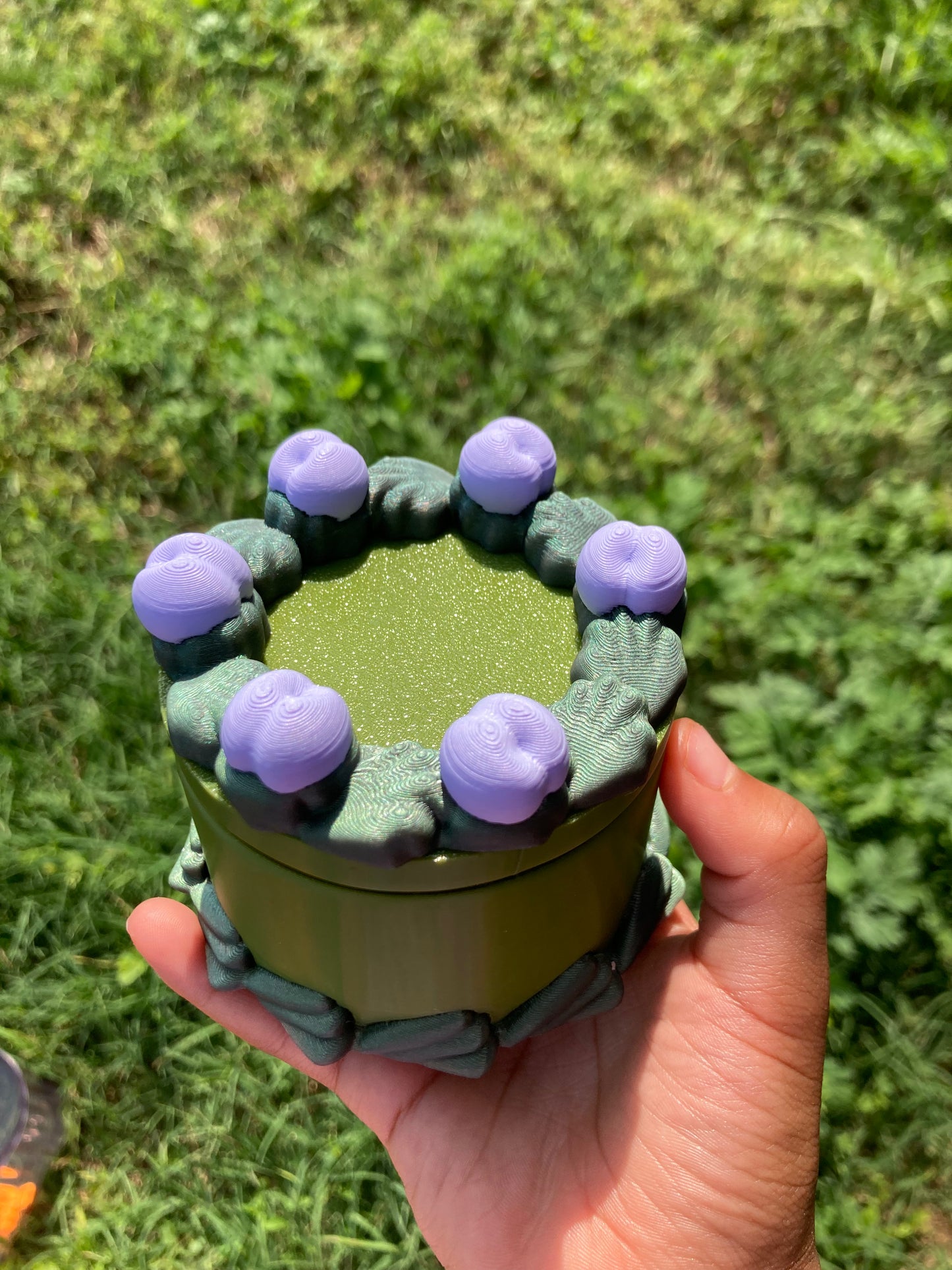 Round Cake Shaped Dice Box! 🎂 summer green