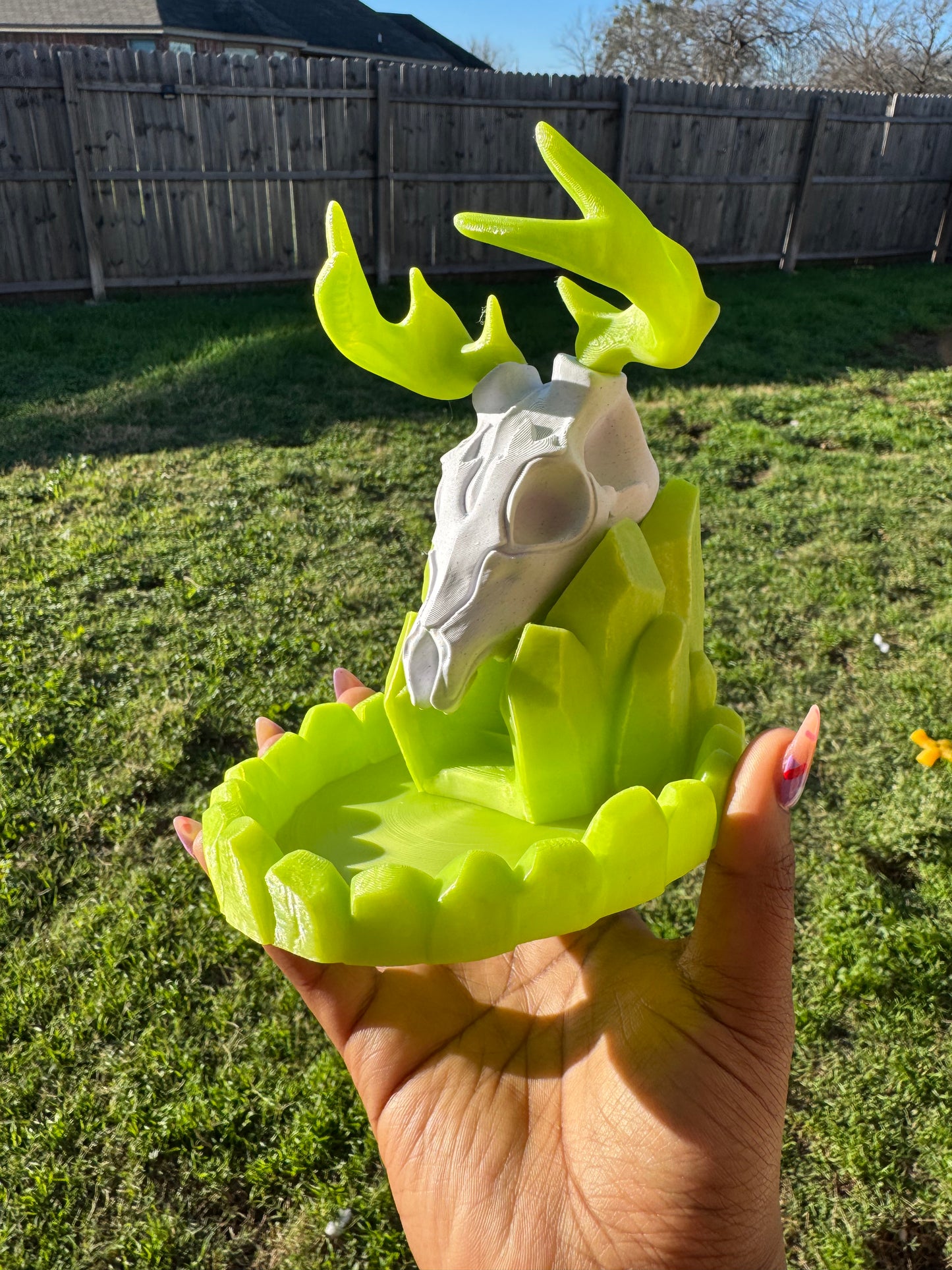 Deer Skull Dice Tower Neon Green 🦌