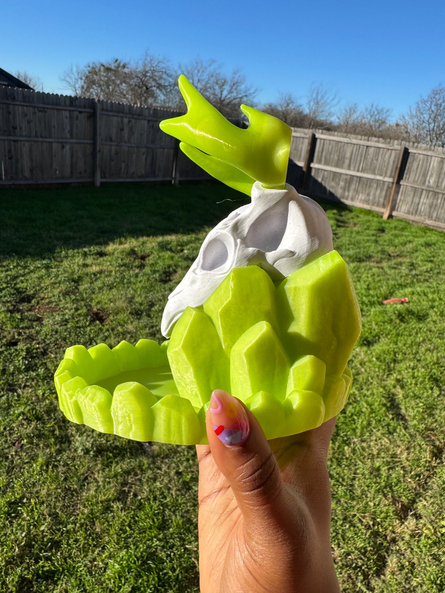 Deer Skull Dice Tower Neon Green 🦌