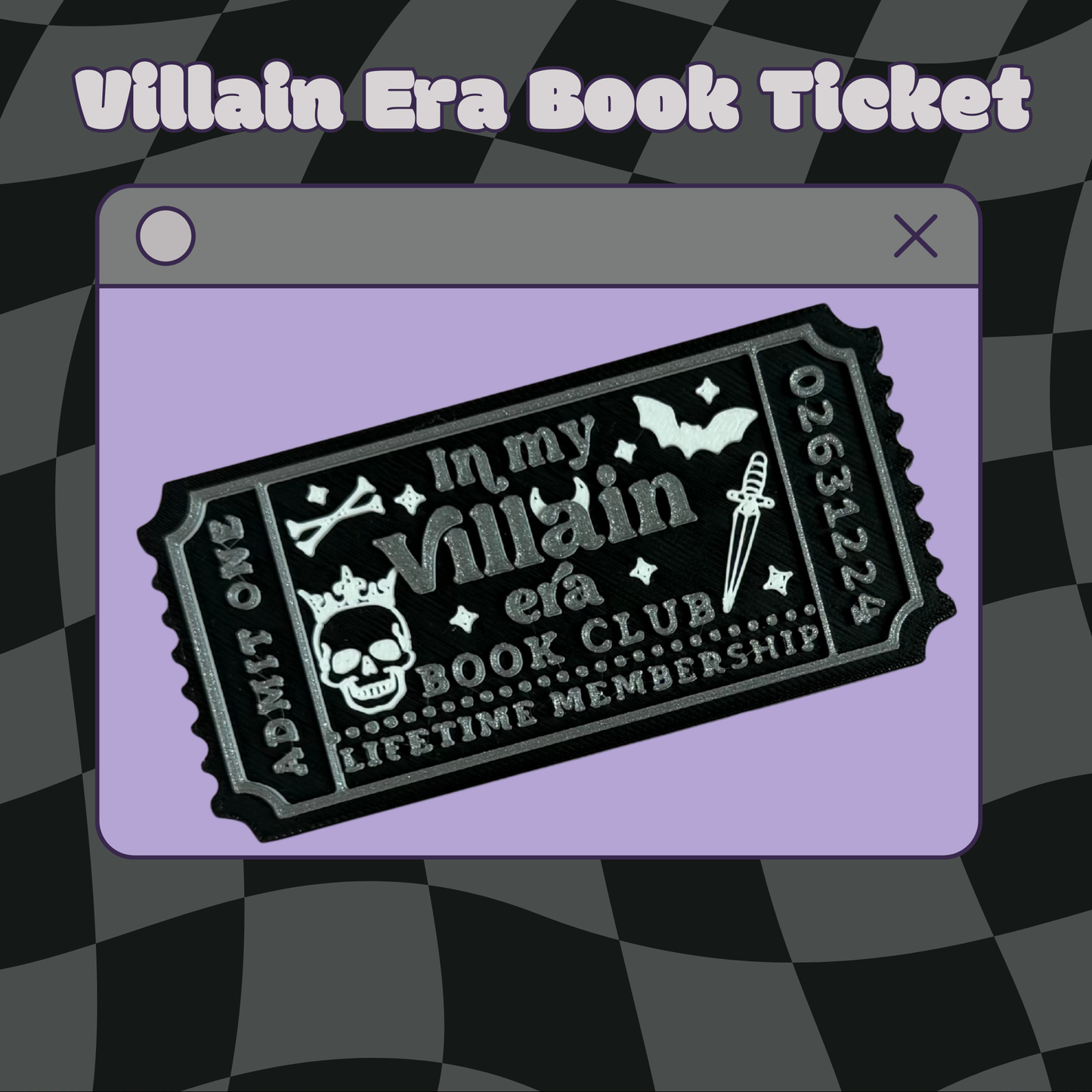 In My Villain Era Book Ticket